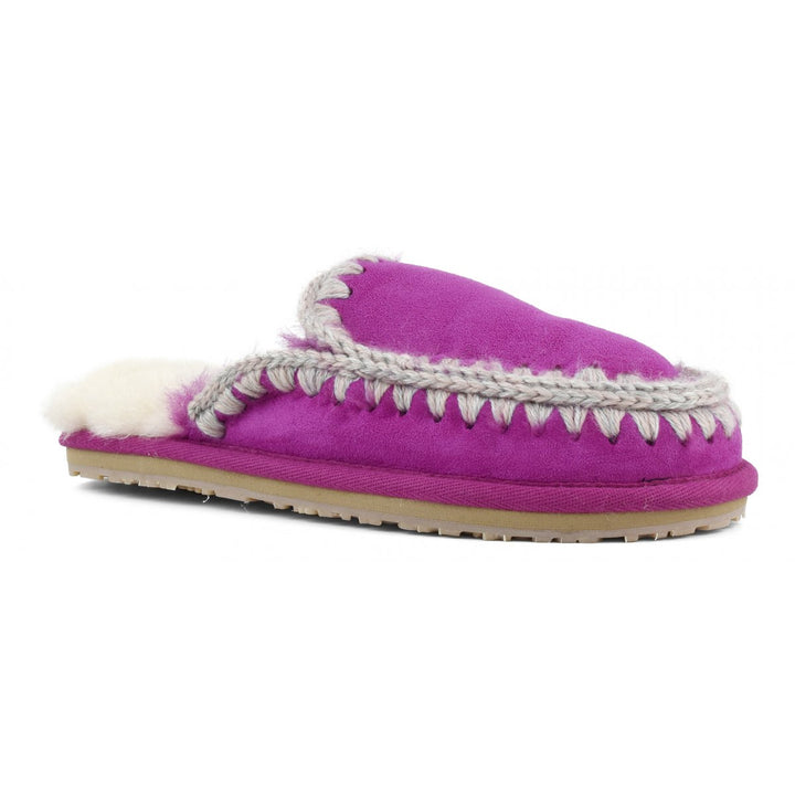 MOU - Suede Slipper Full Eskimo Stitch in Cyclamin