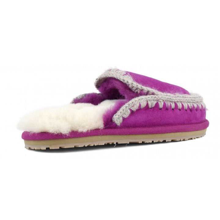 MOU - Suede Slipper Full Eskimo Stitch in Cyclamin