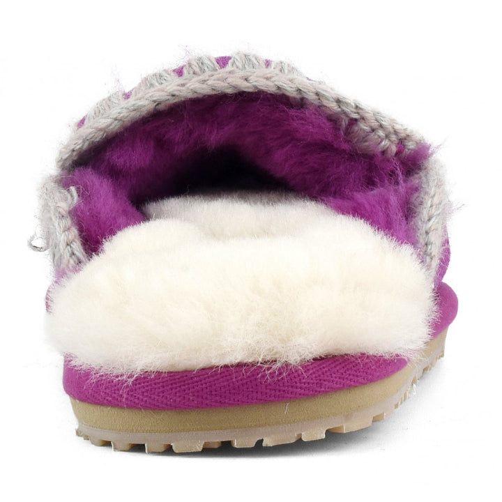 MOU - Suede Slipper Full Eskimo Stitch in Cyclamin