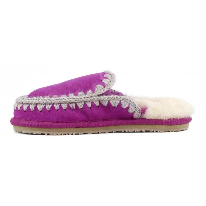 MOU - Suede Slipper Full Eskimo Stitch in Cyclamin