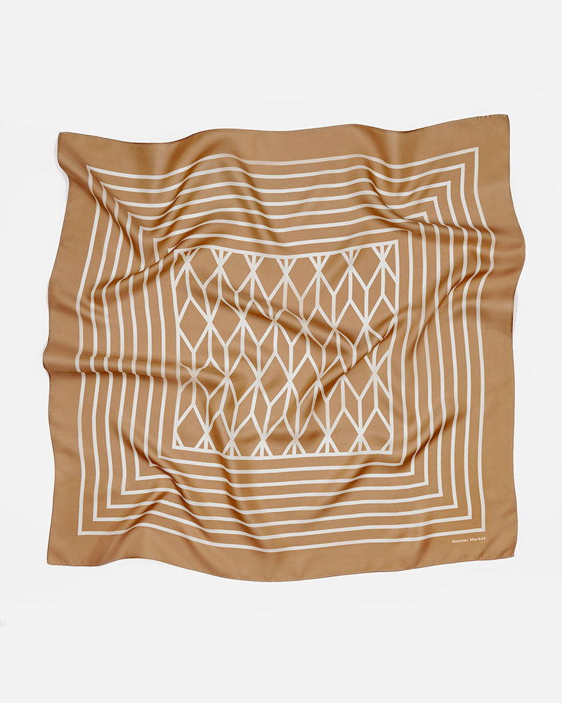 Manner Market - The Agnes Silk Bandana in Beige