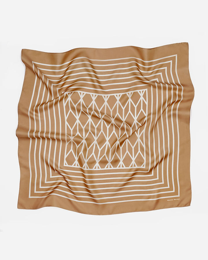 Manner Market - The Agnes Silk Bandana in Beige