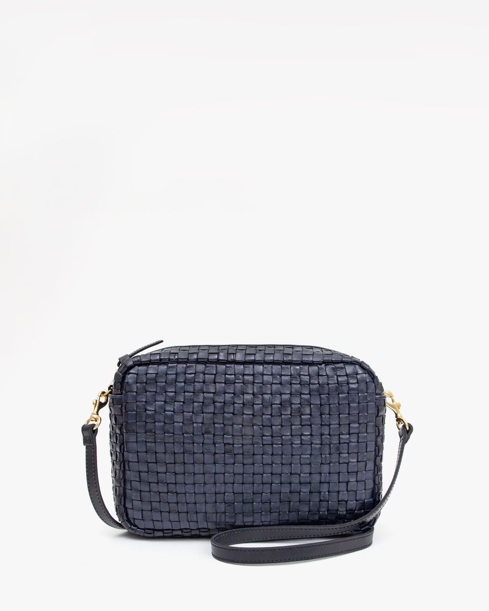 Clare V. - Marisol Crossbody Bag in Twilight Woven Checker – Blond
