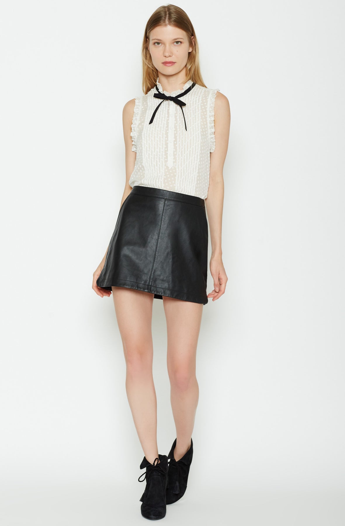 Joie leather outlet pencil skirt