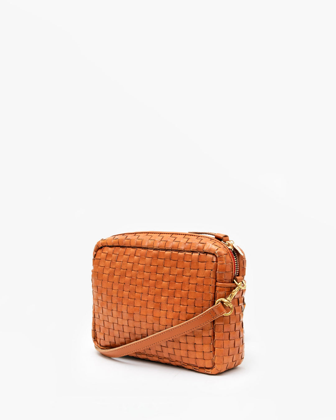 Clare V. - Midi Sac in Natural Woven Checker