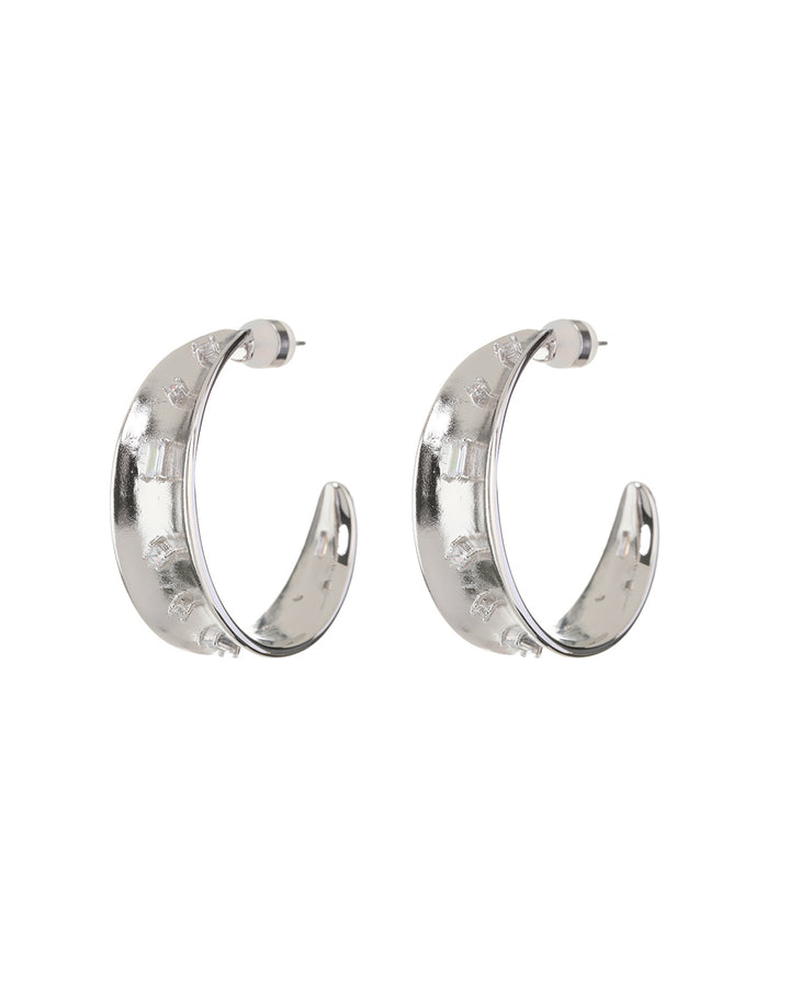 LUV AJ - Mixte Statement Hoops in Silver