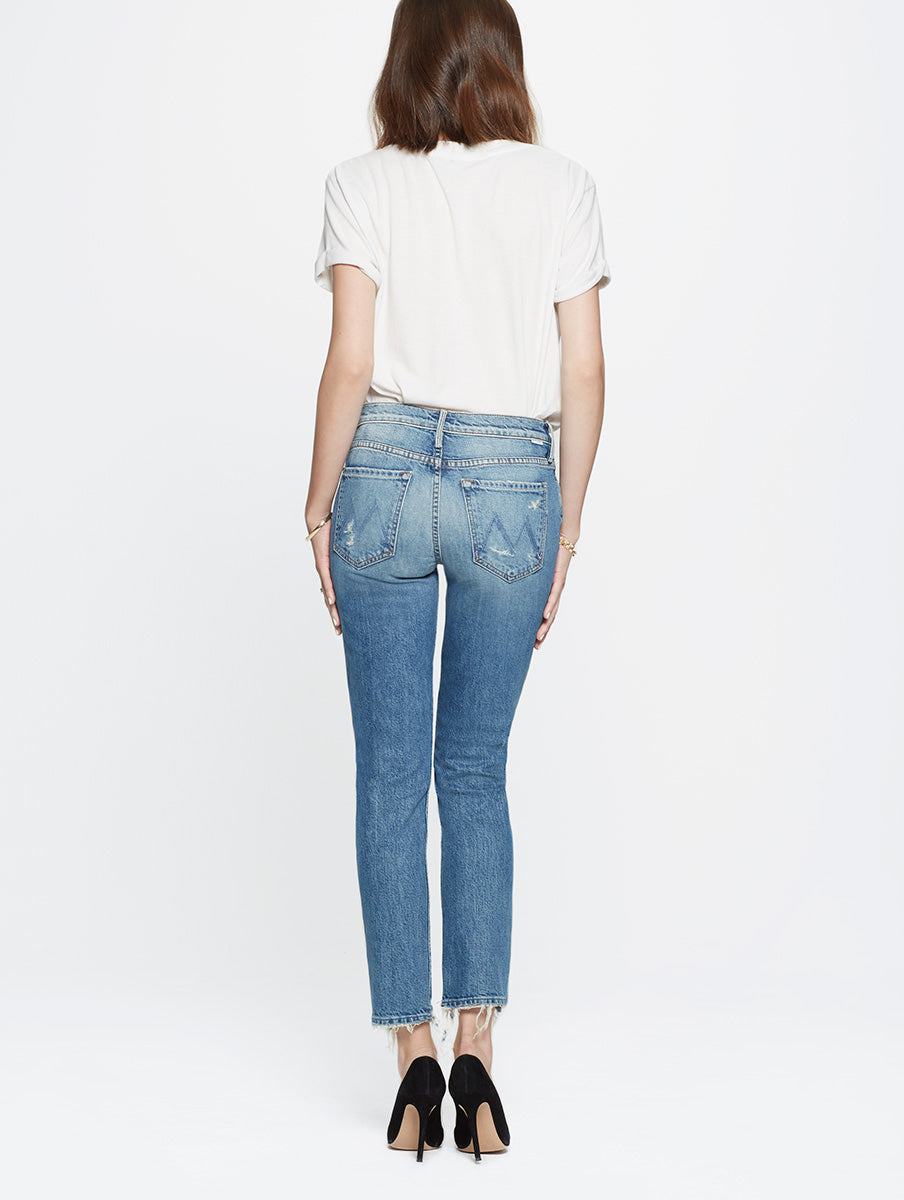 Mother - The Flirt Fray Jeans in Cold Feet