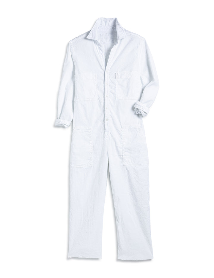 Frank & Eileen - Northern Ireland Playsuit in White Performance Linen
