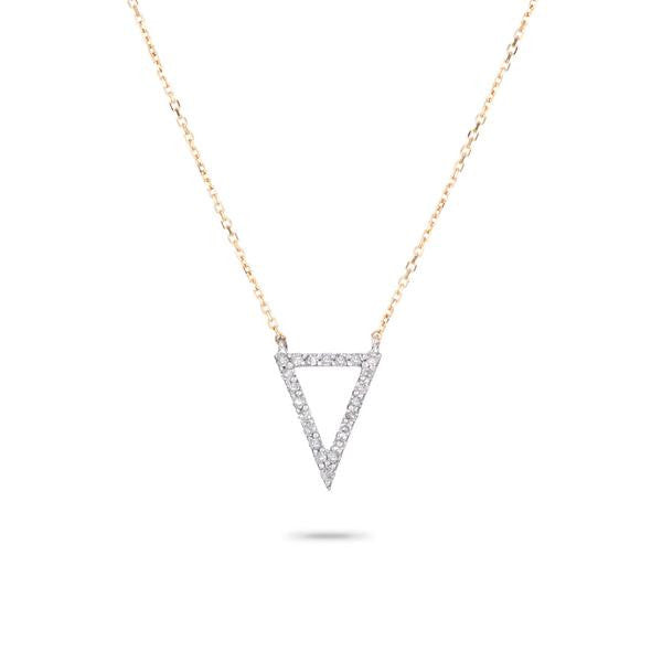 Adina - Pave Open Triangle Necklace