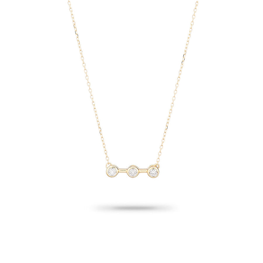 Adina ADI - 3 Diamond Necklace N622THRDN Yellow 14K at Blond Genius