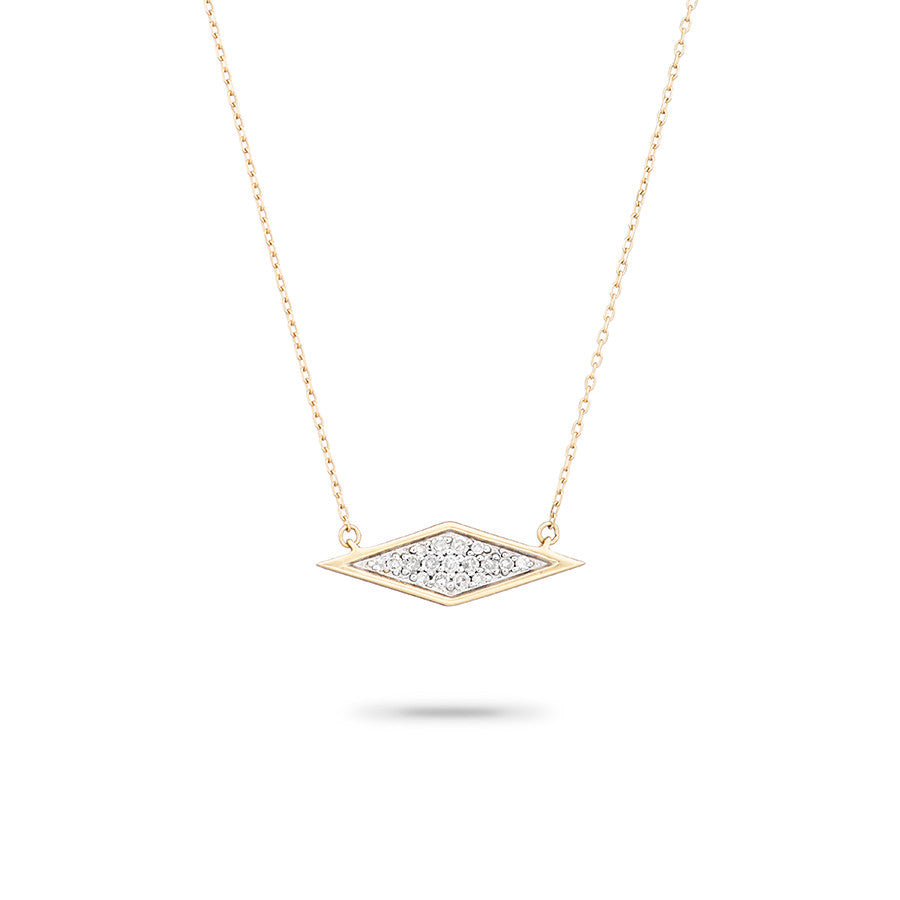 Adina ADI - Solid Pave Diamond Necklace Yellow 14K at Blond Genius