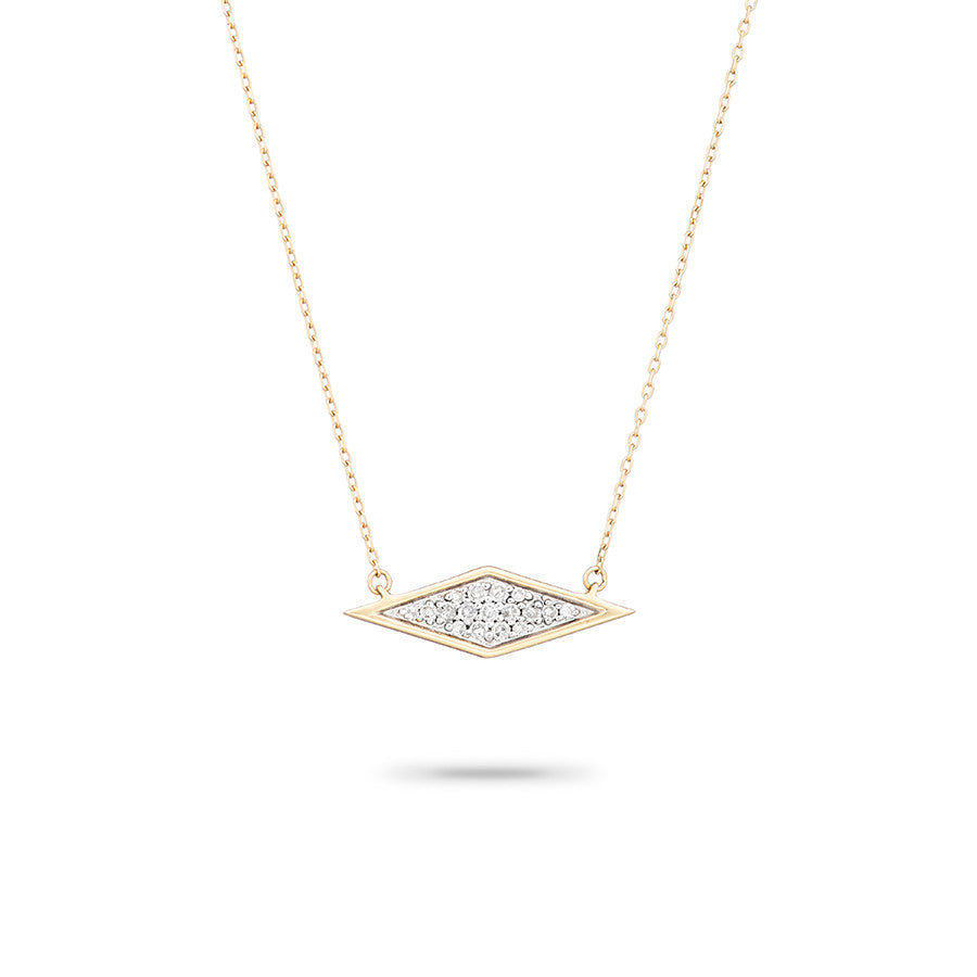 Adina ADI - Solid Pave Diamond Necklace Yellow 14K at Blond Genius