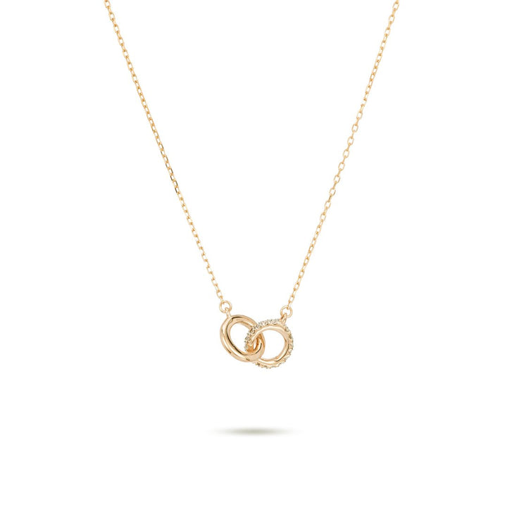 Adina - Pave Interlocking Loop 14K Gold Necklace