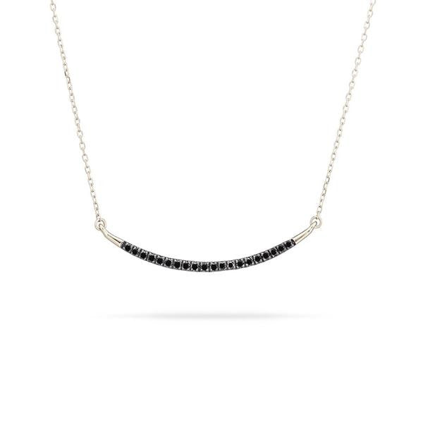 Adina - Large Pave Curve Necklave Sterling Silver
