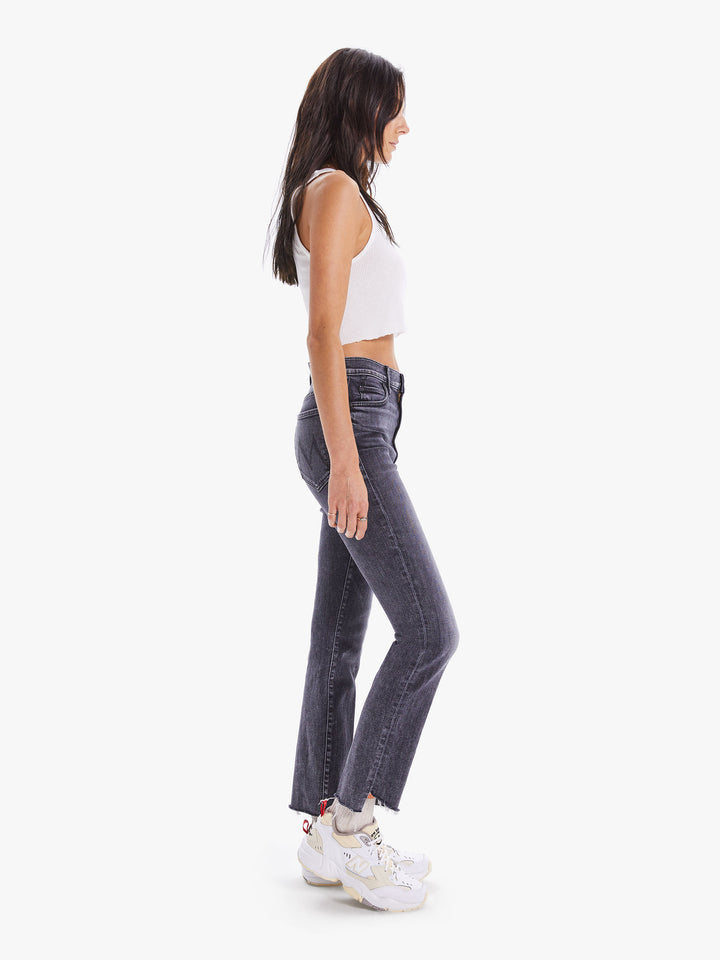 Mother - High Waisted Rascal Ankle Step Fray in Night Garden