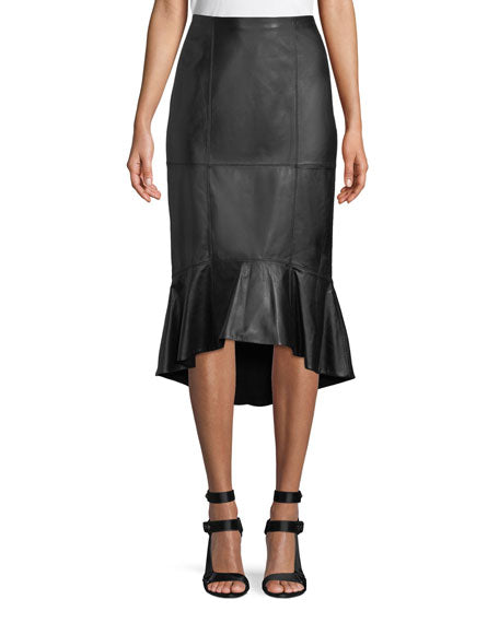 ALICE + OLIVIA- Kina Leather Pencil Skirt