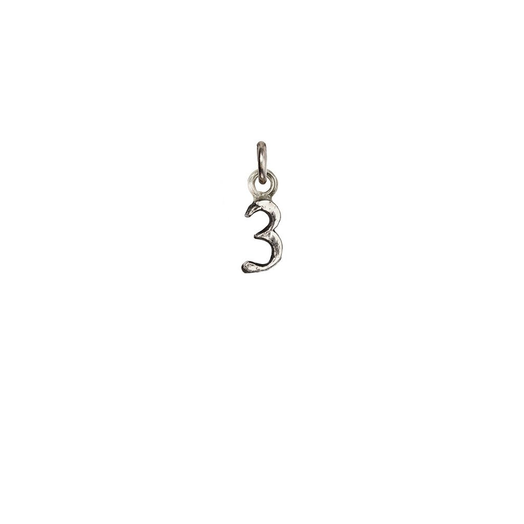 Pyrrha - Number 3 Charm in Silver