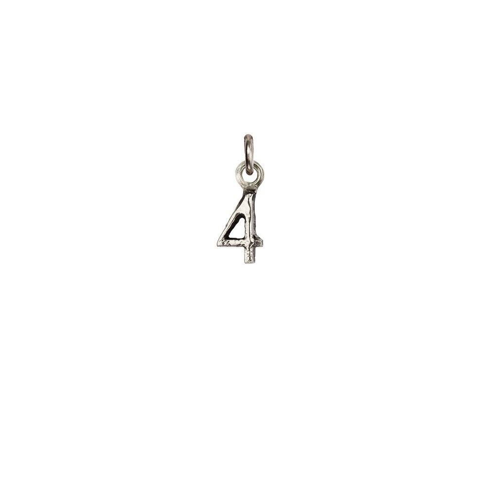 Pyrrha- Number 4 Charm in Silver Default