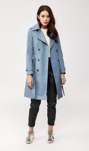 Mackage - Odel Classic Trench Coat with Vest in Sky Blue