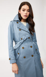 Mackage - Odel Classic Trench Coat with Vest in Sky Blue