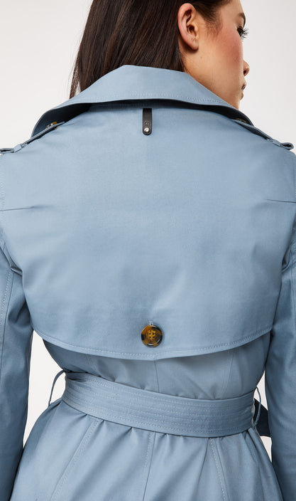 Mackage - Odel Classic Trench Coat with Vest in Sky Blue