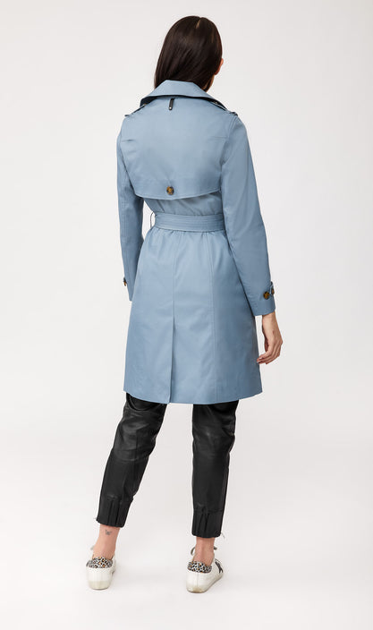 Mackage - Odel Classic Trench Coat with Vest in Sky Blue