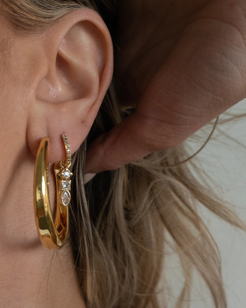 LUV AJ - Architectural Statement Hoops in Gold
