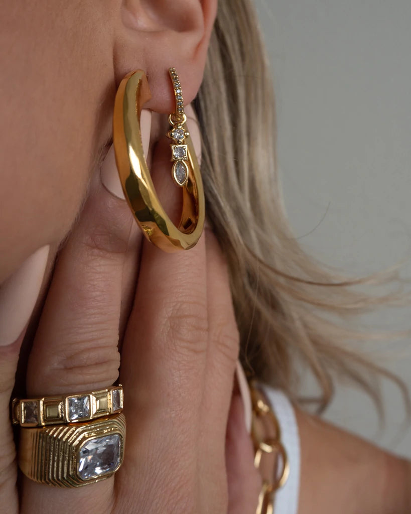LUV AJ - Architectural Statement Hoops in Gold