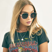 QUAY - Link Up Sunglasses in Gold/Smoke Lens