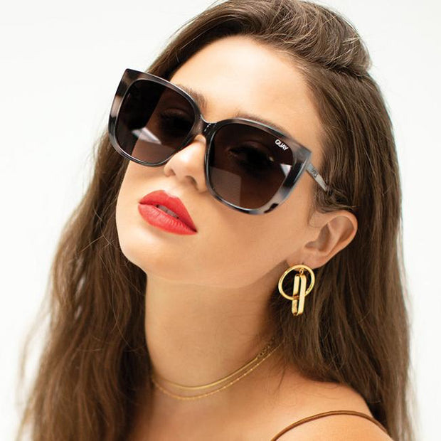QUAY - Ever After Sunglasses in Milky Tort/Smoke Fade Lens