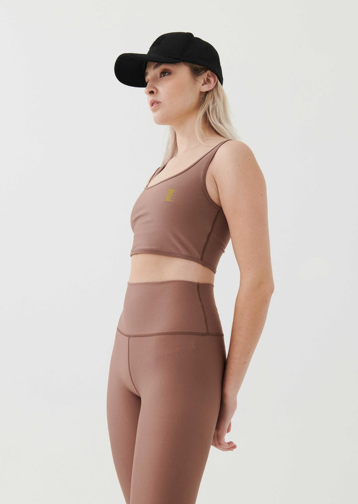 P.E NATION - All Around Sports Bra in Acorn/Cafe Activewear