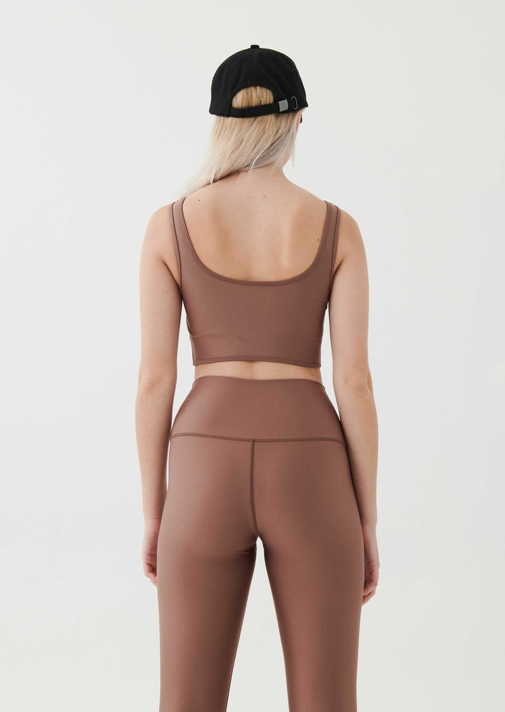 P.E NATION - All Around Sports Bra in Acorn/Cafe