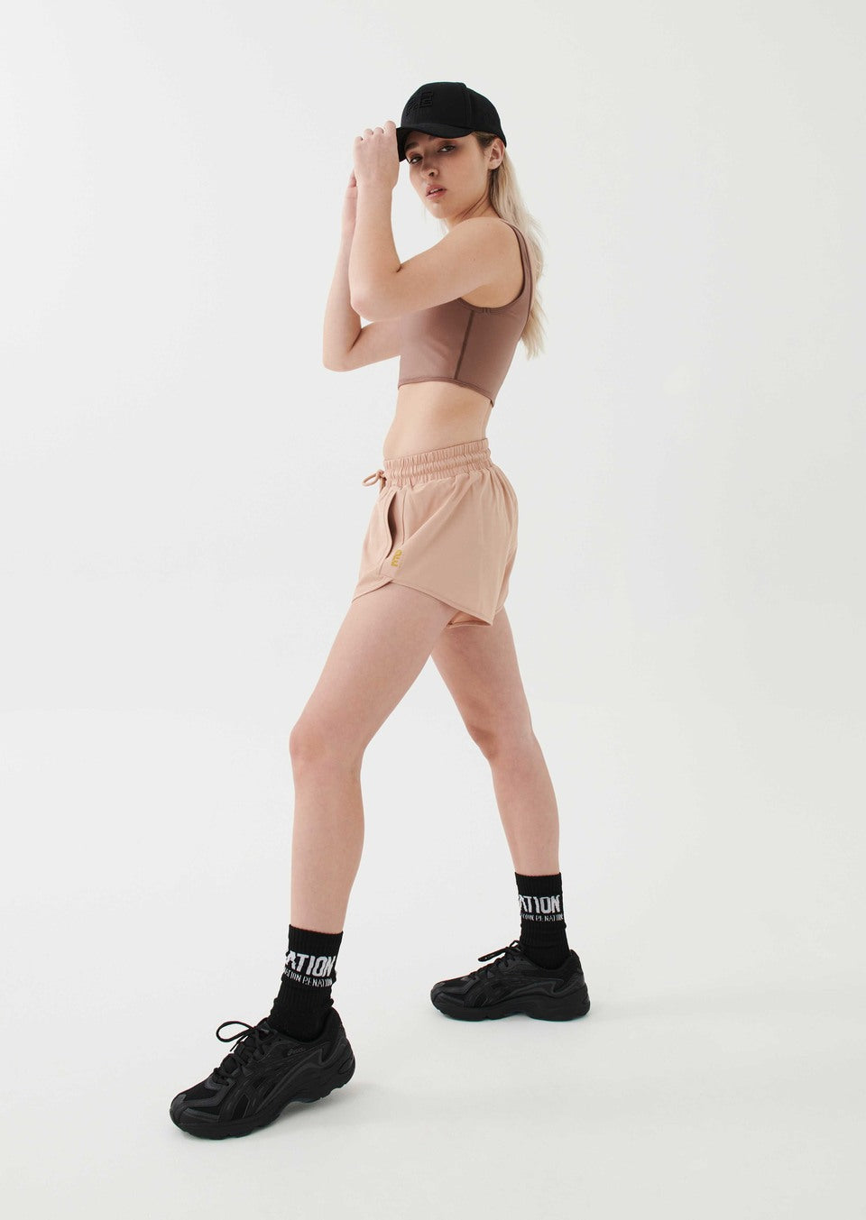 P.E NATION - Full Time Short in Sirocco Activewear