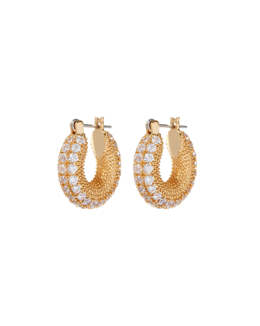 LUV AJ - Pave Giselle Hoops in Gold