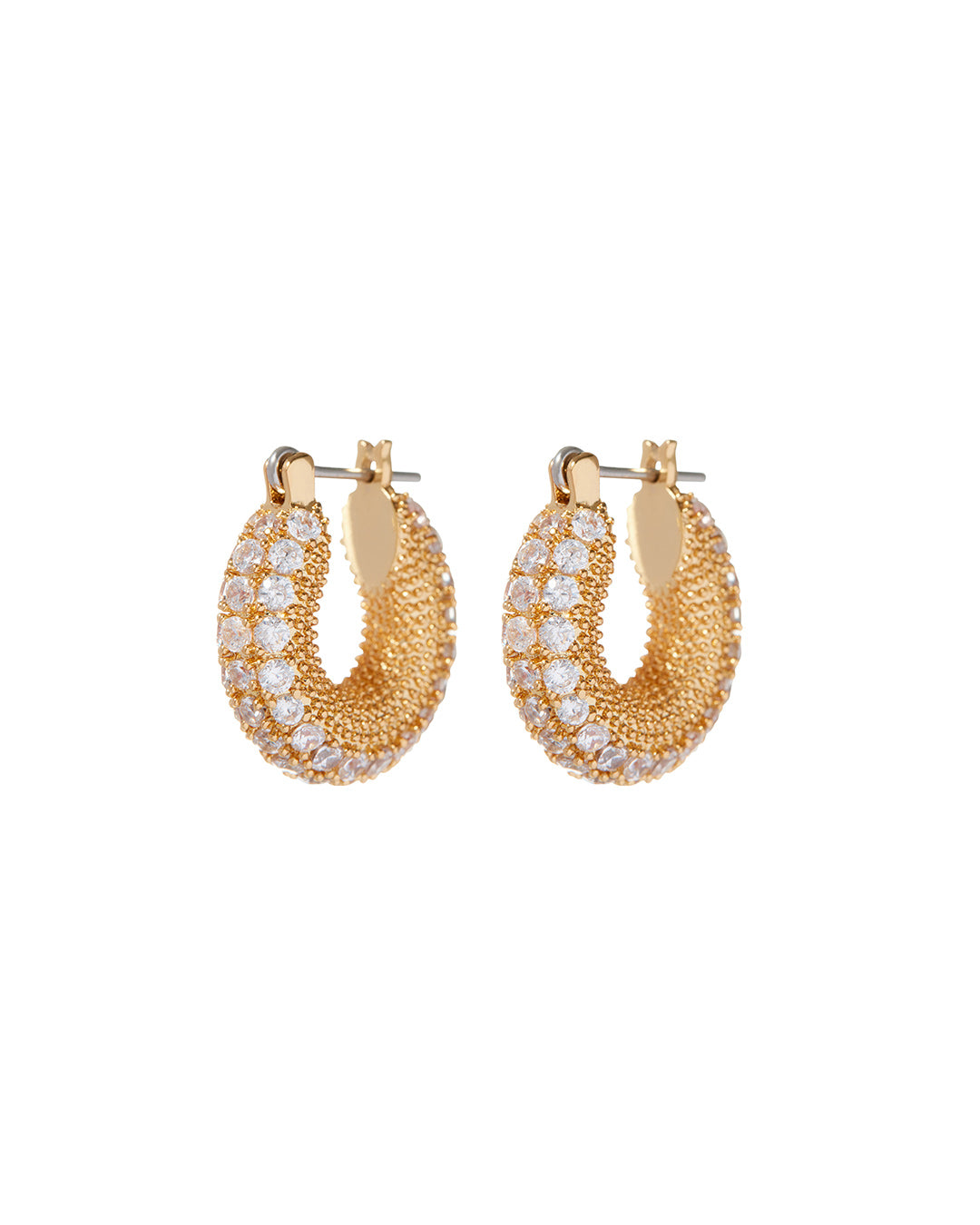 LUV AJ - Pave Giselle Hoops in Gold