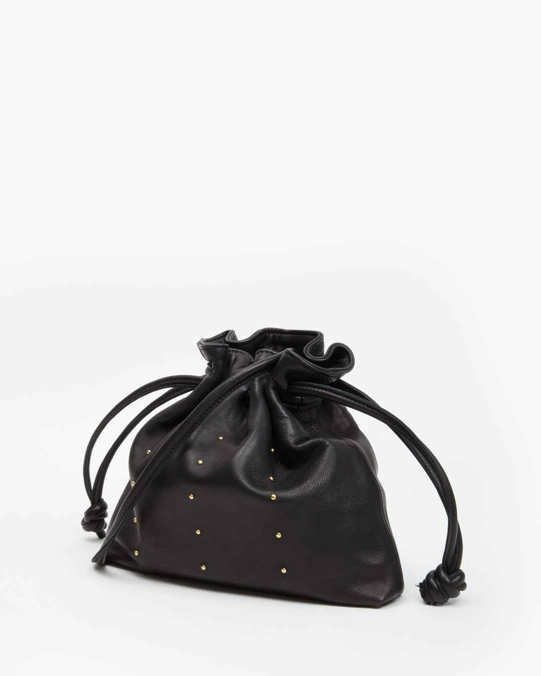 Clare V. - Petit Henri in Black Italian Nappa w/ Petit Studs