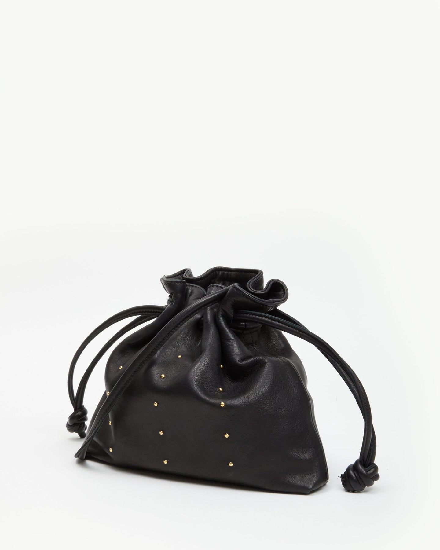 Clare V. Petit Henri Handbag - Black with Studs
