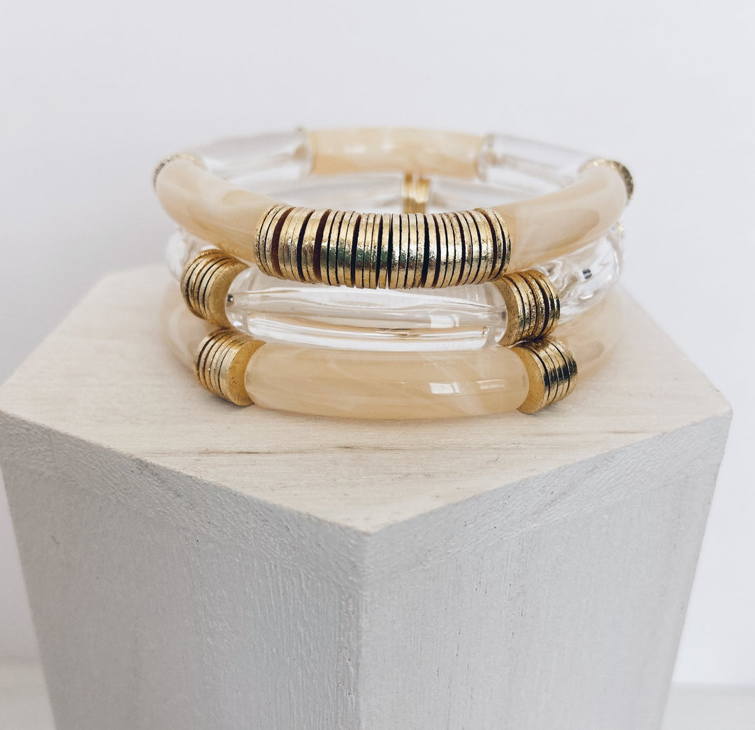 Mac and Ry - Laguna Beach Bracelet in Ivory Marble