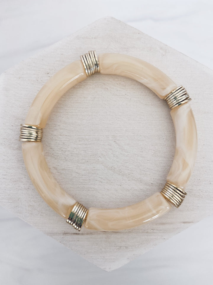 Mac and Ry - Laguna Beach Bracelet in Ivory Marble
