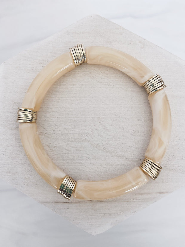 Mac and Ry - Laguna Beach Bracelet in Ivory Marble