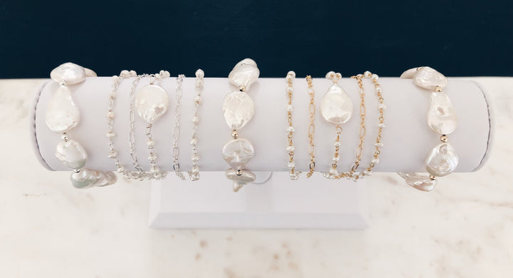 Mac and Ry - Freshwater Coin Pearl Bracelet