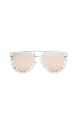 QUAY - French Kiss Clear/Rose Mirror Sunglasses