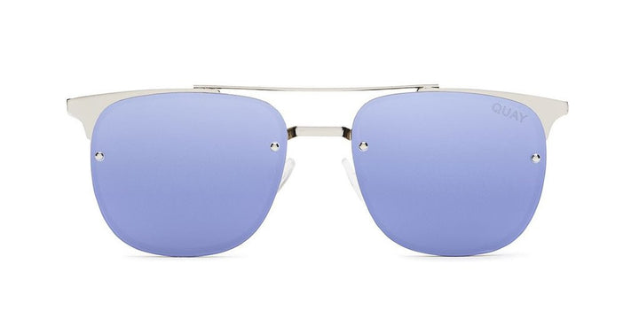 QUAY - Private Eyes Silver/Violet Mirror