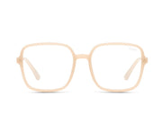 QUAY - 9 to 5 Glasses in Peach/Clear Blue Light Lens