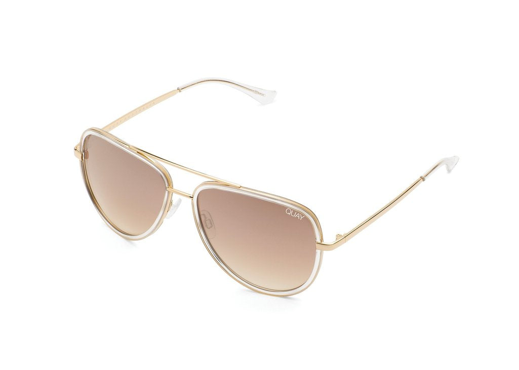 Quay - All In Sunglasses - Clear/Brown