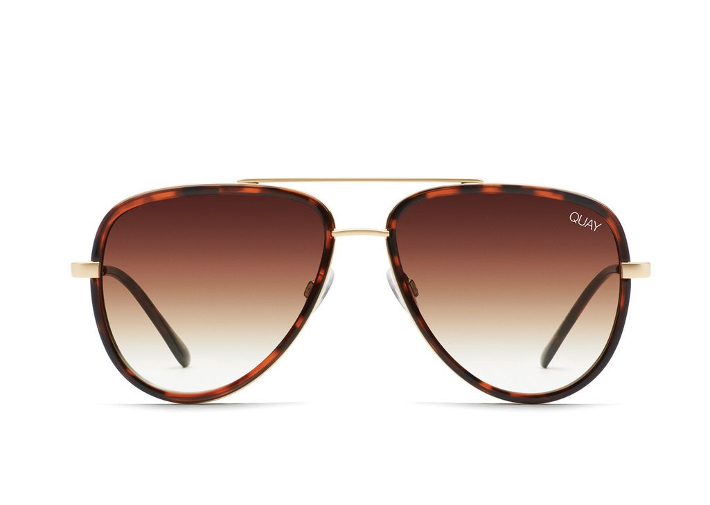 QUAY - All In Sunglasses in Tort/Brown Fade Lens