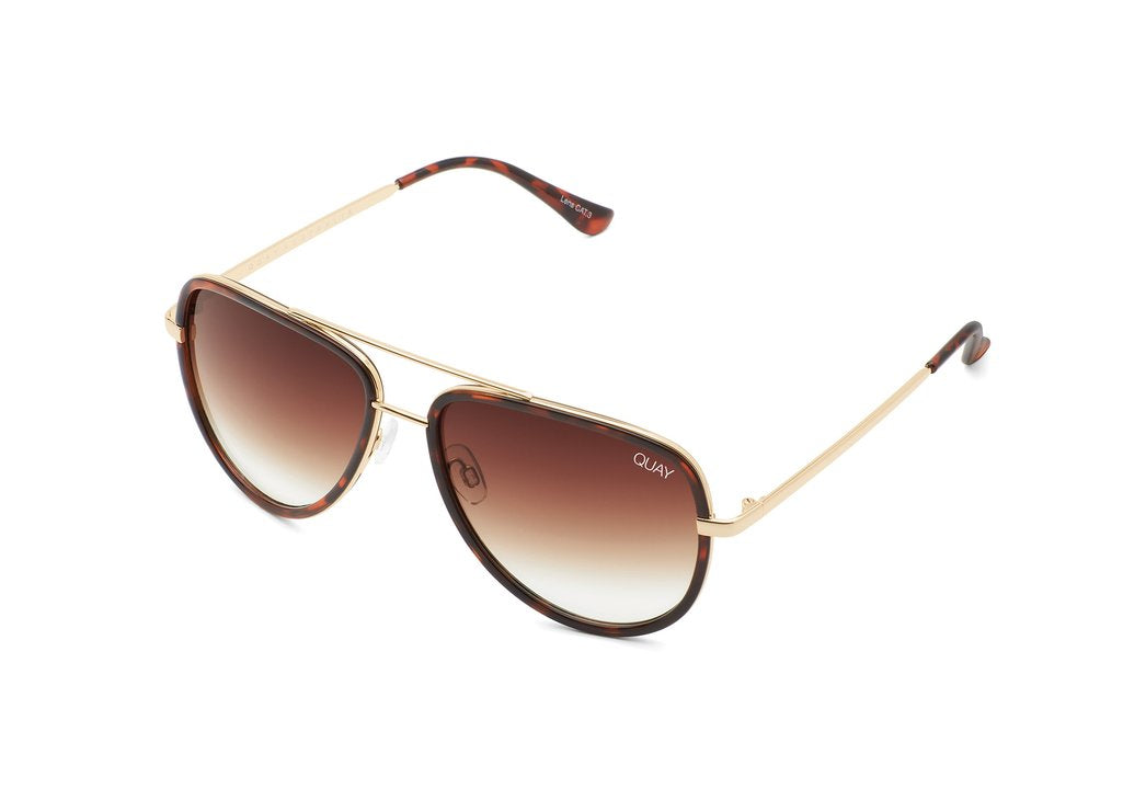 QUAY - All In Sunglasses in Tort/Brown Fade Lens – Blond Genius display picture 1