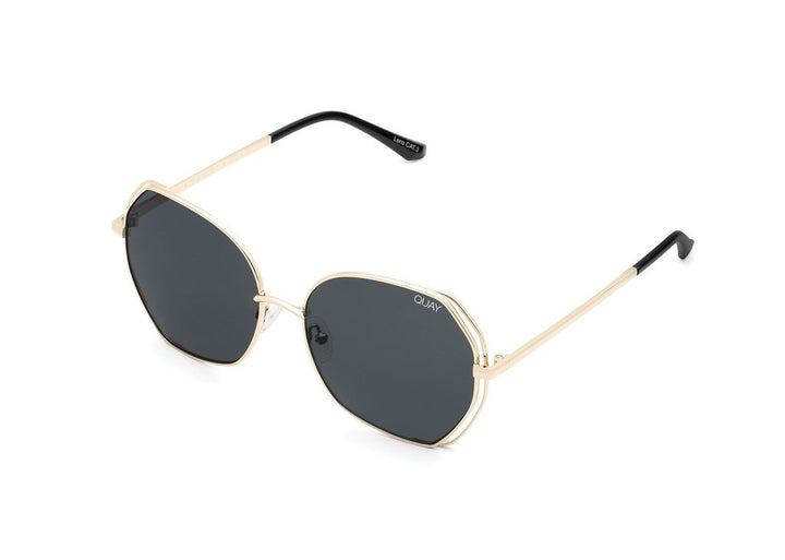 QUAY - Big Love Sunglasses in Gold/Smoke Lens