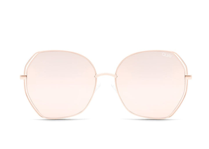 QUAY - Big Love Sunglasses in Rose/Rose Mirror