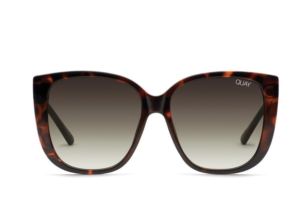 QUAY - Ever After Sunglasses in Tort/Smoke to Taupe Lens